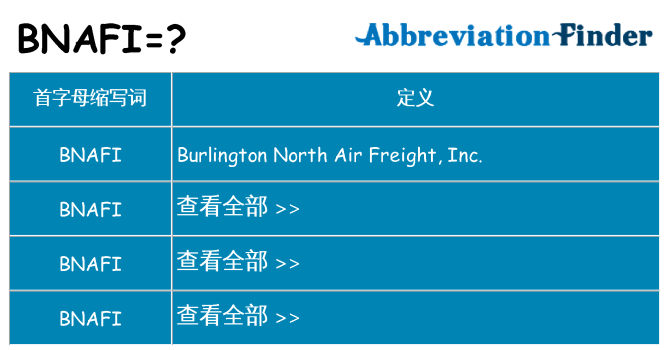 bnafi 代表什么