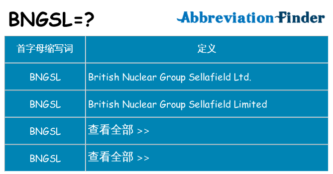 bngsl 代表什么