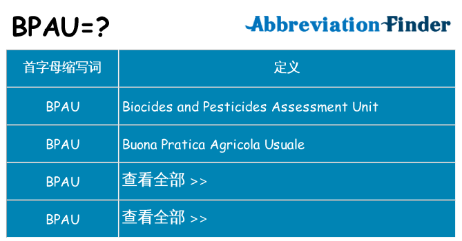 bpau 代表什么