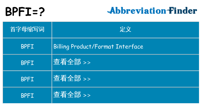 bpfi 代表什么