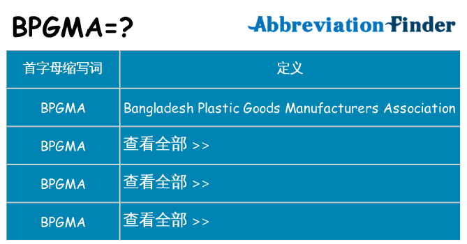 bpgma 代表什么