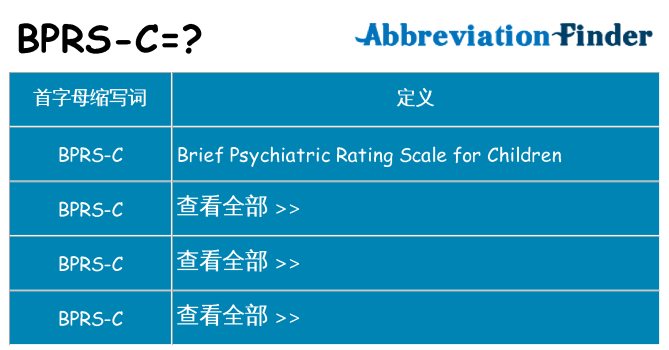 bprs-c 代表什么