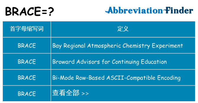 brace 代表什么