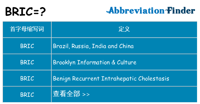 bric 代表什么