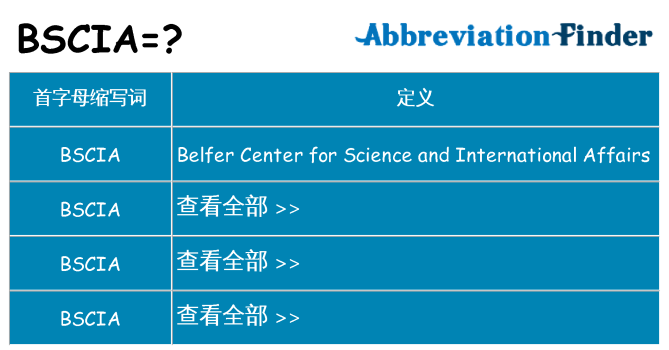 bscia 代表什么