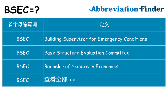 bsec 代表什么