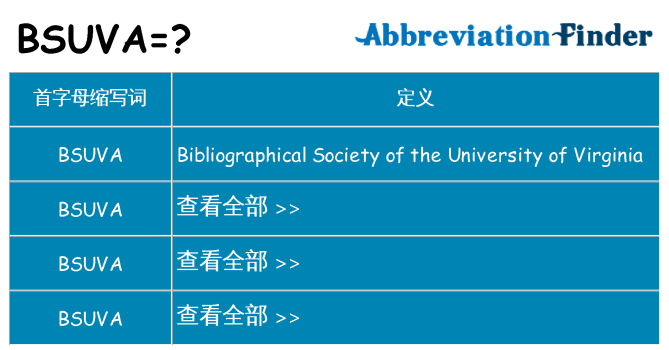 bsuva 代表什么
