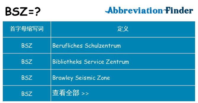 bsz 代表什么