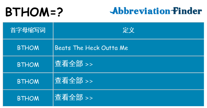 bthom 代表什么