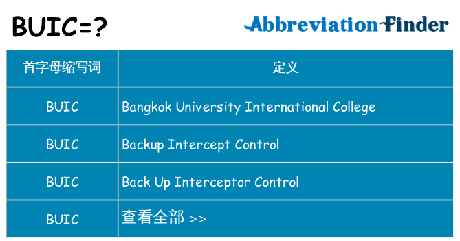 buic 代表什么