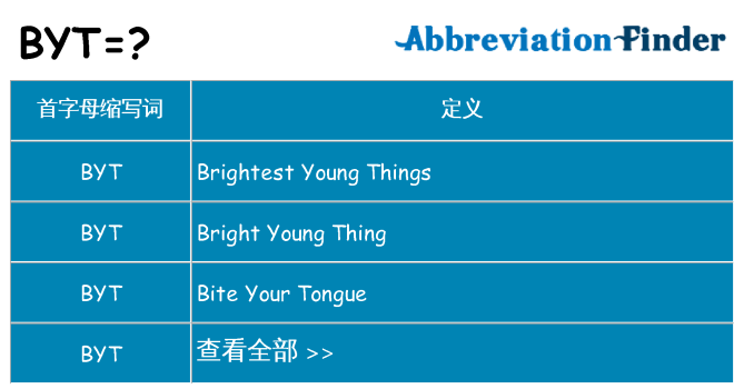 byt 代表什么