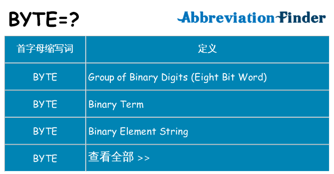 byte 代表什么