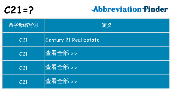 c21 代表什么