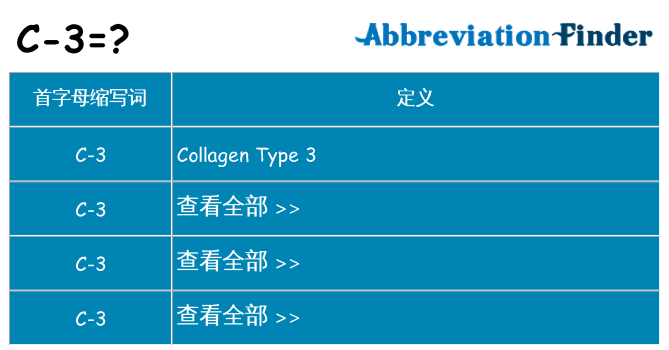 c-3 代表什么