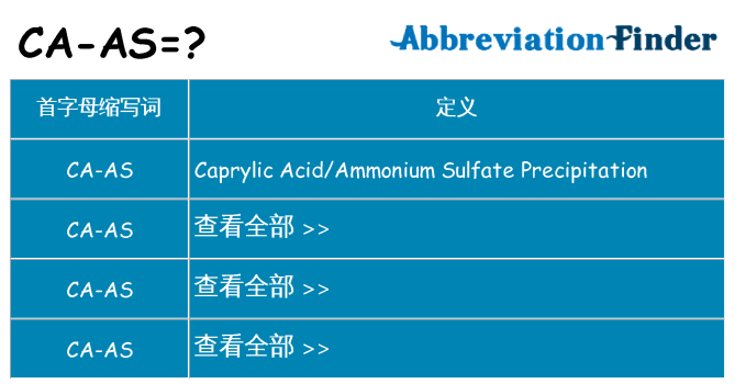 ca-as 代表什么