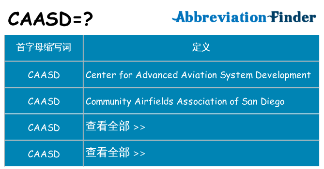 caasd 代表什么
