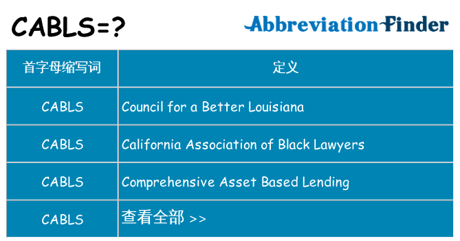 cabls 代表什么