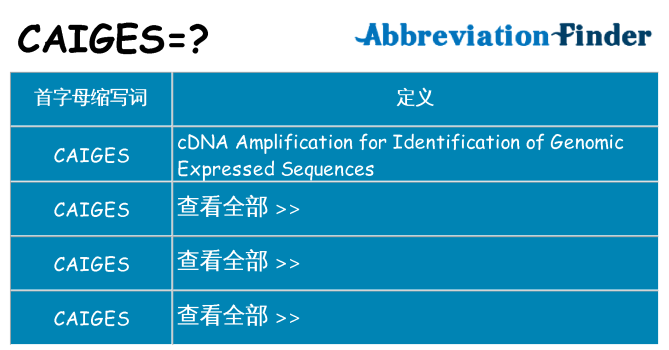 caiges 代表什么