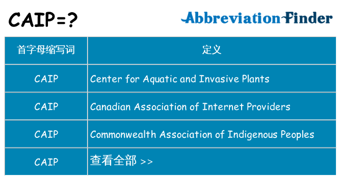 caip 代表什么
