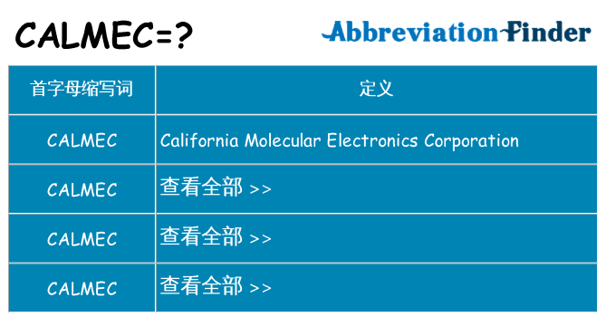 calmec 代表什么