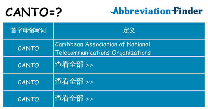 canto 代表什么