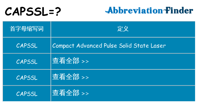 capssl 代表什么