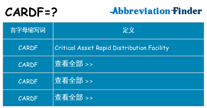 cardf 代表什么