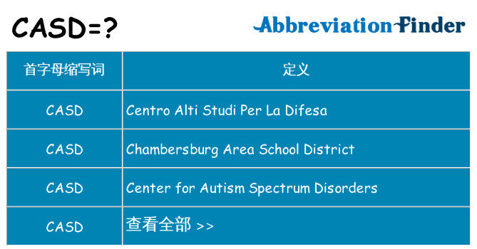 casd 代表什么