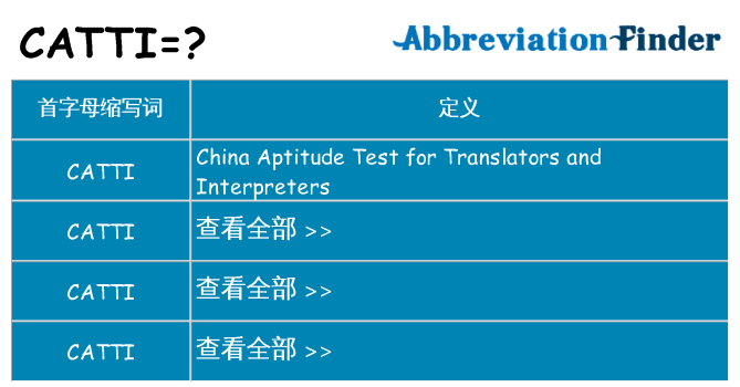 catti 代表什么
