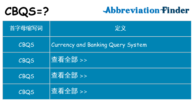 cbqs 代表什么