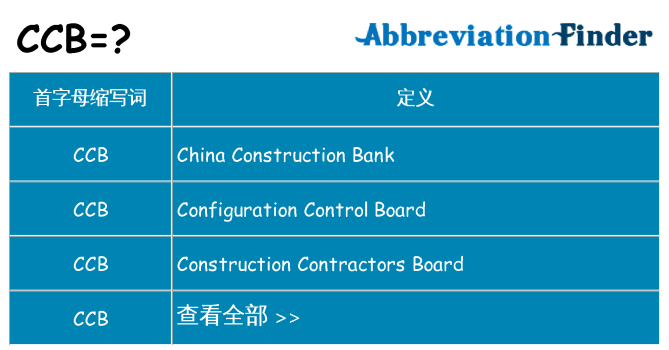 ccb 代表什么