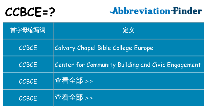ccbce 代表什么