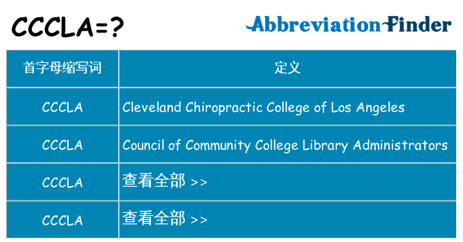 cccla 代表什么