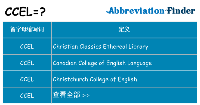 ccel 代表什么