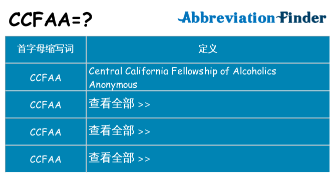ccfaa 代表什么