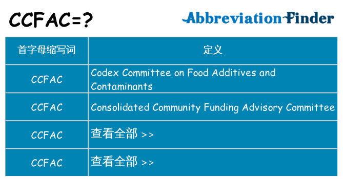 ccfac 代表什么