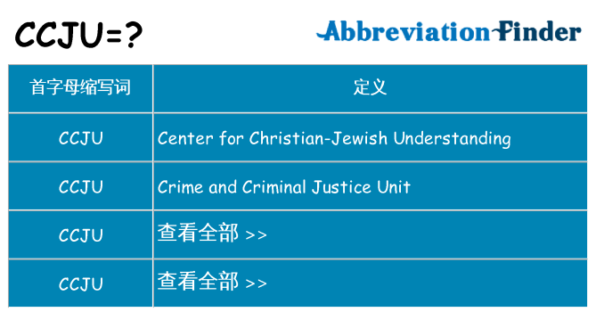 ccju 代表什么