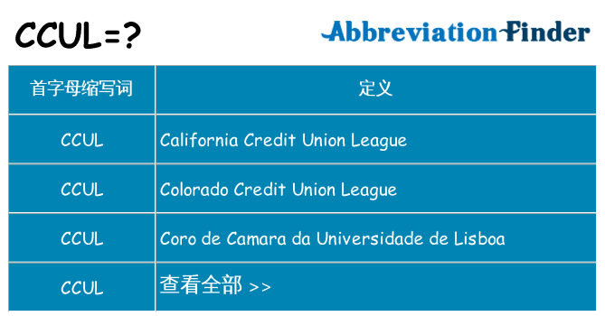 ccul 代表什么