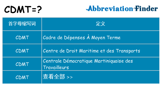 cdmt 代表什么