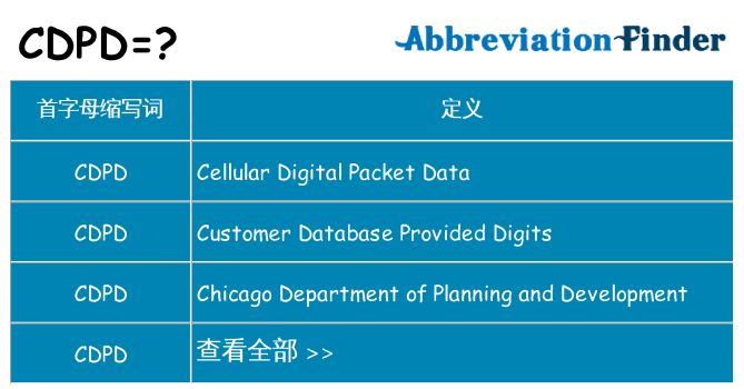 cdpd 代表什么