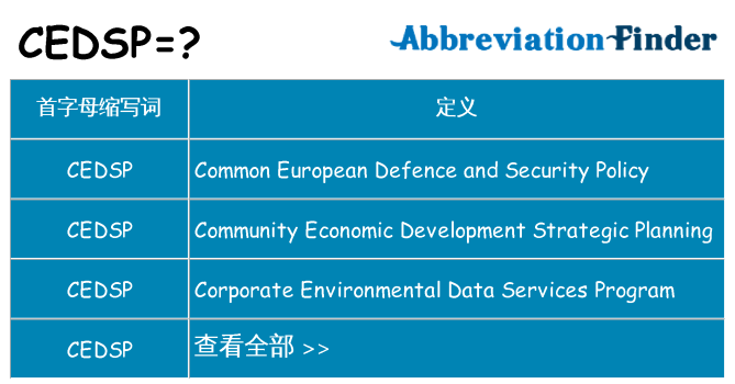 cedsp 代表什么