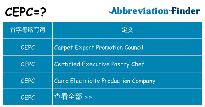 cepc 代表什么