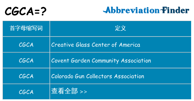 cgca 代表什么