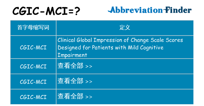 cgic-mci 代表什么
