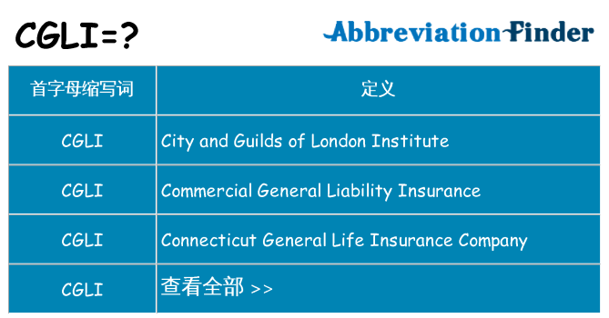 cgli 代表什么