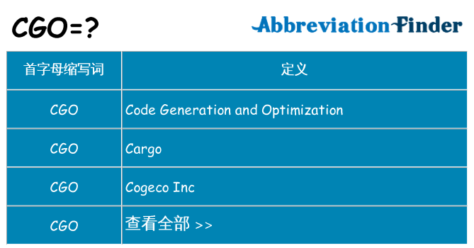 cgo 代表什么