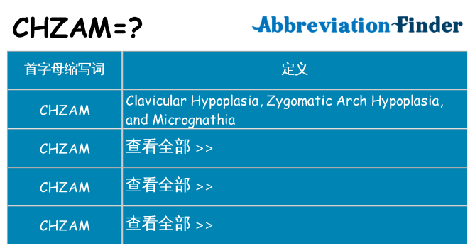 chzam 代表什么