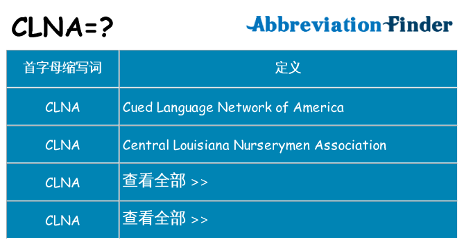 clna 代表什么