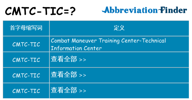 cmtc-tic 代表什么