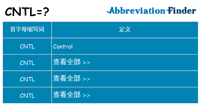 cntl 代表什么